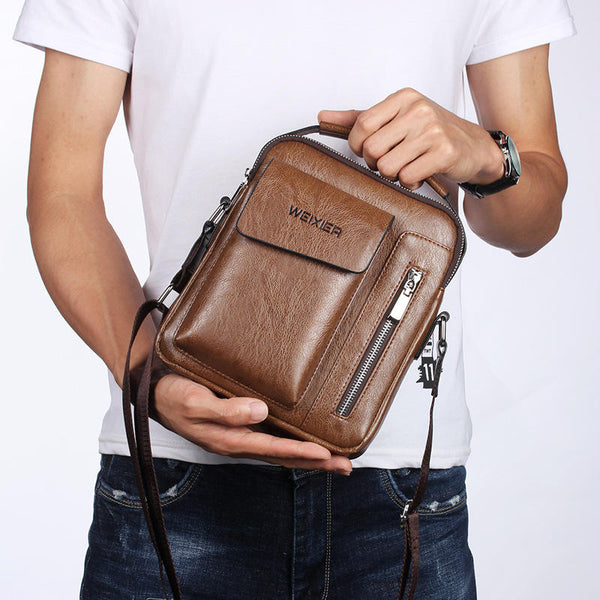 Men Multifunctional Crossbody Bag Handbag For Outdoor Brown Bags