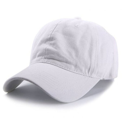 Men Washed Baseball Cap For Daily Use White