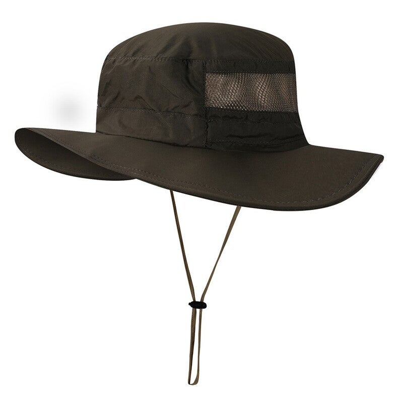 Fisherman Cap Wide Brim Breathable Sunshade Waterproof Folding Mesh Sports Hat Hats & Headwear