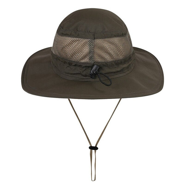 Fisherman Cap Wide Brim Breathable Sunshade Waterproof Folding Mesh Sports Hat