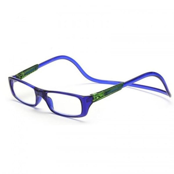 Men Women Reading Hanging Neck Magnetic Front Presbyopic Glasses Degree Blue Ribbon Strength 2.5 Reading Glasses
