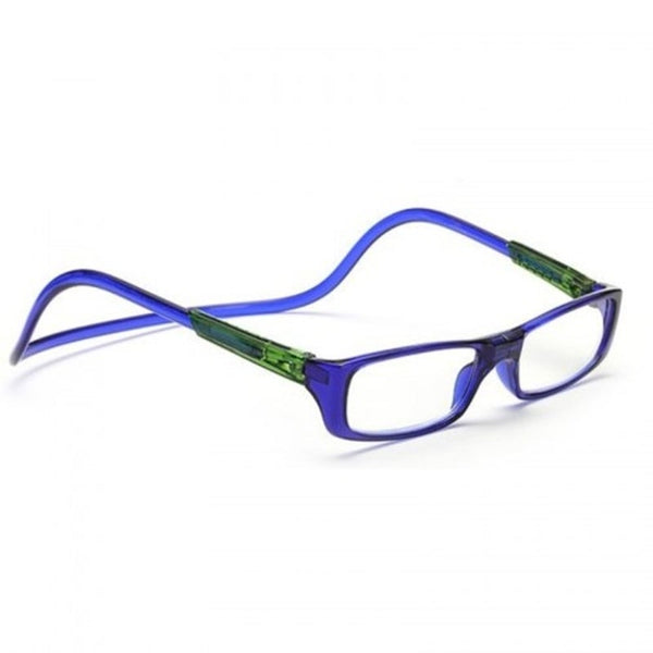 Men Women Reading Hanging Neck Magnetic Front Presbyopic Glasses Degree Blue Ribbon Strength 2.5 Reading Glasses