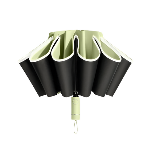 Men Women Fully Automatic Reverse Folding Umbrella With Windproof Reflective Stripe Umbrellas
