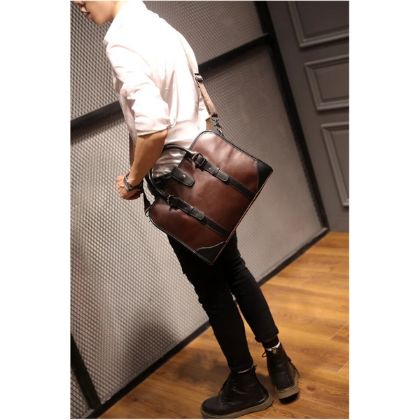 Men Casual Leather Briefcase Business Shoulder Computer Laptop Bag Handbag Laptop Cases & Bags
