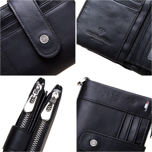 Men Leather Rfid Wallet Secure & Stylish Black Wallets