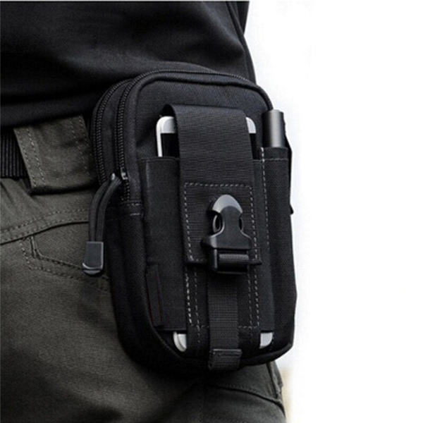 Men Outdoor Tactical Molle Pouch Belt Waist Pack Bag Small Pocket Military Running Travel Camping Bags