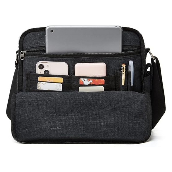 Men Canvas Single Shoulder Bag Black Bags