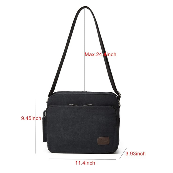 Men Canvas Single Shoulder Bag Black Bags