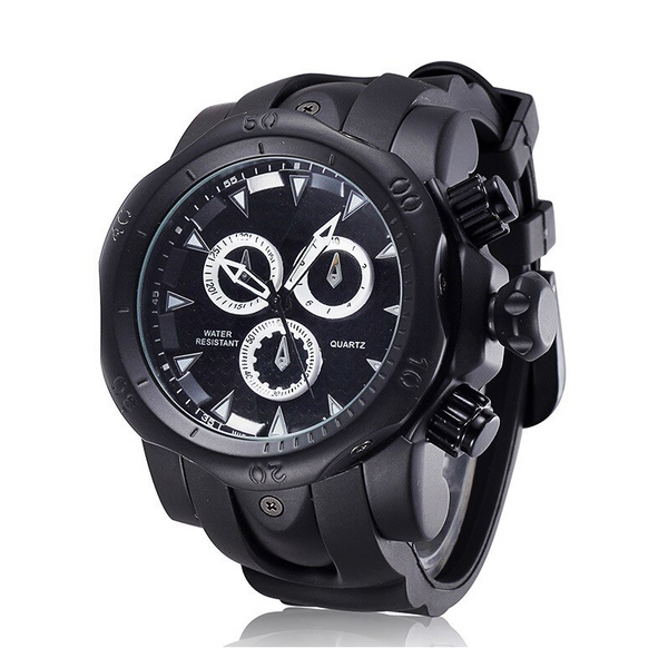 Veile Studios Men's Creative Fashion Big Dial Chronograph Quartz Sport Watch Watches