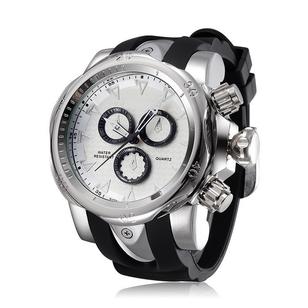 Veile Studios Men's Creative Fashion Big Dial Chronograph Quartz Sport Watch Watches