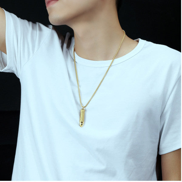 Veile Studios Men's Engraved English Lord's Prayer Stainless Steel Cross Pendant Gold Pendants