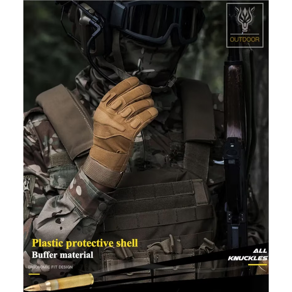 Men's Full Fingered Warm Military Non Slip Wear Resistant Sports Training Gloves