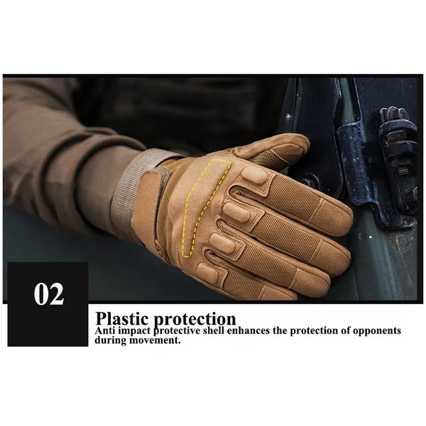 Men's Full-Fingered Warm Military Non-Slip Wear-Resistant Sports Training Gloves