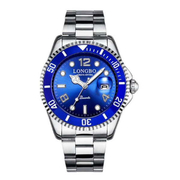 Veile Studios Men's Luminous Waterproof Stainless Steel Watch With Calendar Quartz Wristwatch Watches