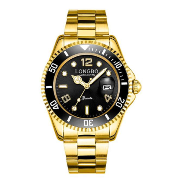 Veile Studios Men's Luminous Waterproof Stainless Steel Watch With Calendar Quartz Wristwatch Watches