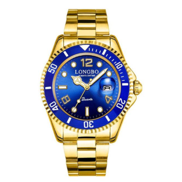 Veile Studios Men's Luminous Waterproof Stainless Steel Watch With Calendar Quartz Wristwatch Watches