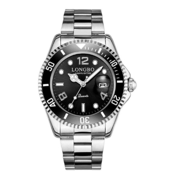 Veile Studios Men's Luminous Waterproof Stainless Steel Watch With Calendar Quartz Wristwatch Watches