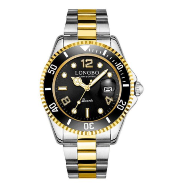Veile Studios Men's Luminous Waterproof Stainless Steel Watch With Calendar Quartz Wristwatch Watches