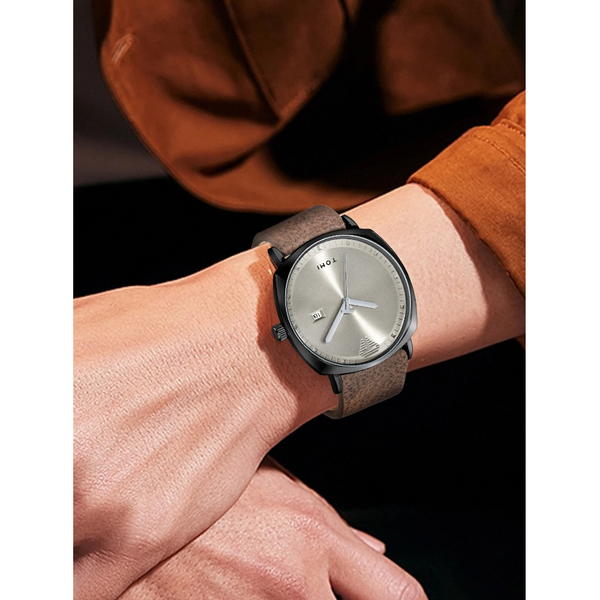 Veile Studios Men's Watch Minimalist Fashion Sports Calendar Leather Casual Quartz Wristwatch Watches