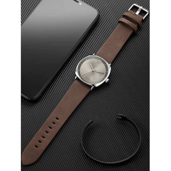 Veile Studios Men's Watch Minimalist Fashion Sports Calendar Leather Casual Quartz Wristwatch Watches