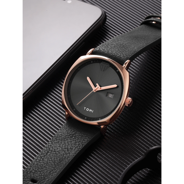 Veile Studios Men's Watch Minimalist Fashion Sports Calendar Leather Casual Quartz Wristwatch Watches