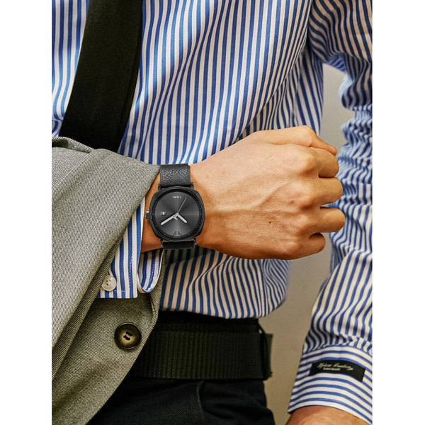 Veile Studios Men's Watch Minimalist Fashion Sports Calendar Leather Casual Quartz Wristwatch Watches