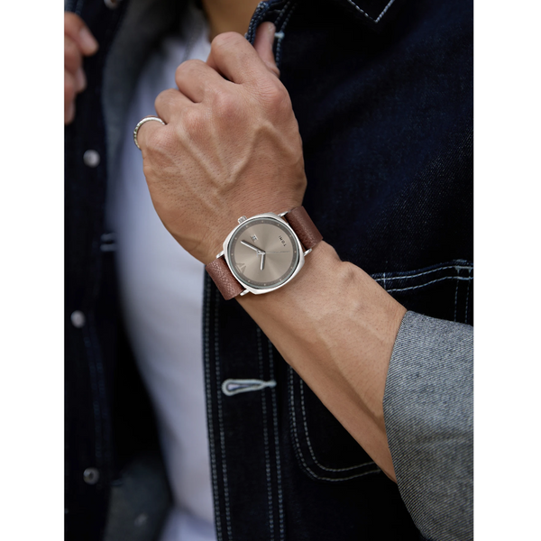 Veile Studios Men's Watch Minimalist Fashion Sports Calendar Leather Casual Quartz Wristwatch Watches