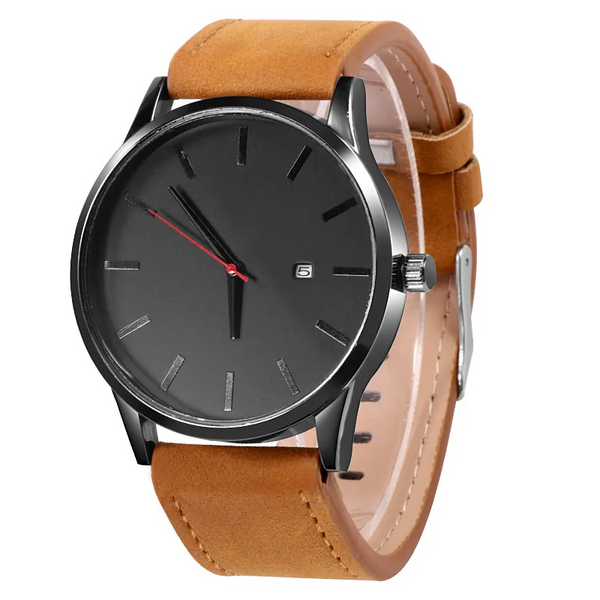 Veile Studios Men's Fashion Leather Quartz Casual Sports Male Wristwatch Watches