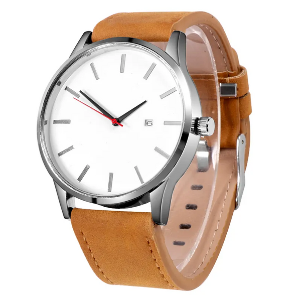 Veile Studios Men's Fashion Leather Quartz Casual Sports Male Wristwatch Watches