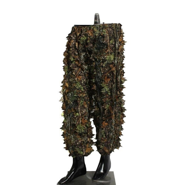 Mens 3D Tactic Sniper Clothes Lightweight Hooded Camouflage Ghillie Leaf Suit 1