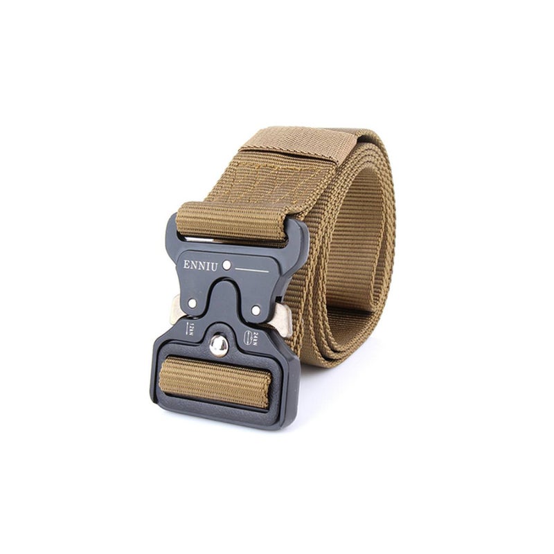 Mens Multi Function Tactical Heavy Duty Belt Brown Belts