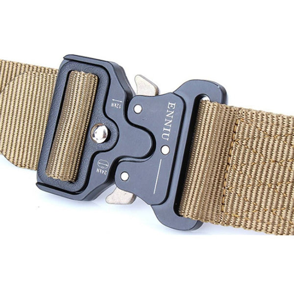 Mens Multi Function Tactical Heavy Duty Belt Brown Belts