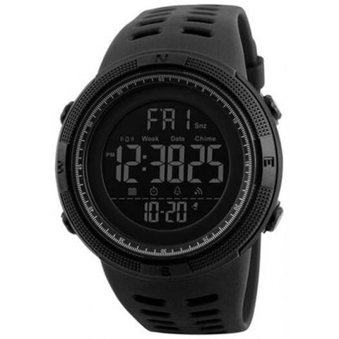 Mens Sports Dive 50M Digital Led Military Casual Electronics Wrist Watches Black