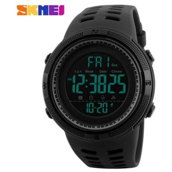 Veile Studios Mens Sports Dive 50M Digital Led Military Casual Electronics Wrist Black Watches