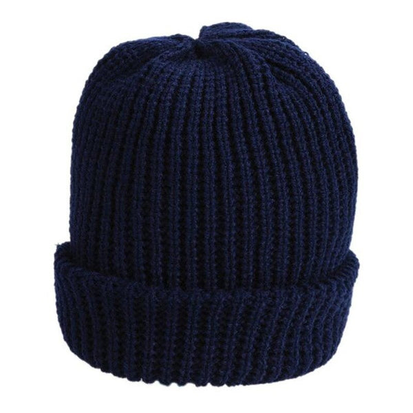 Mens Winter Hat Warm Dark Blue