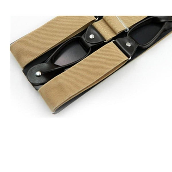Mens Y Back Elastic Button End Suspenders Suspenders/Braces