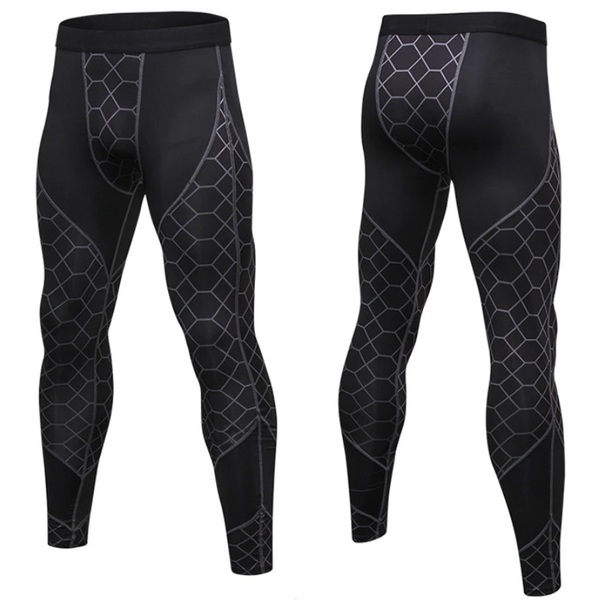 Men's Compression Pants Cool Dry Workout Tights Grey Compression & Base Layers