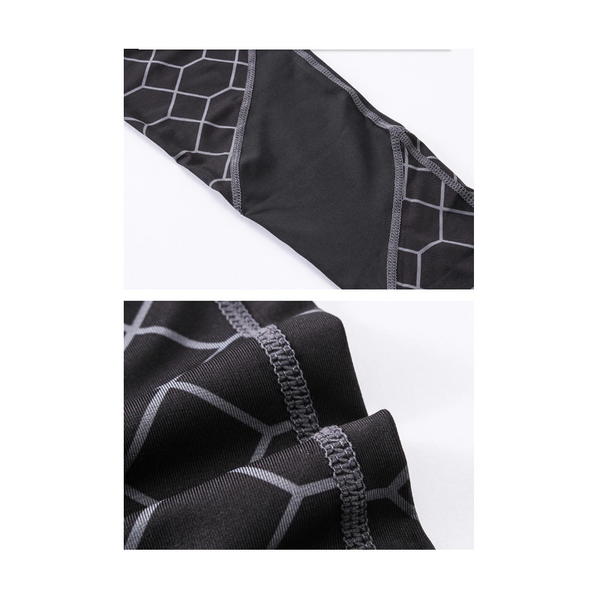 Men's Compression Pants Cool Dry Workout Tights Grey Compression & Base Layers