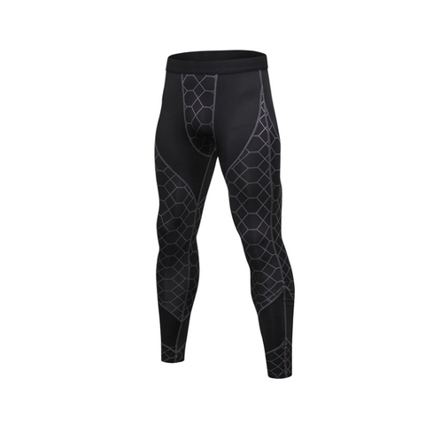 Men's Compression Pants Cool Dry Workout Tights Grey Compression & Base Layers