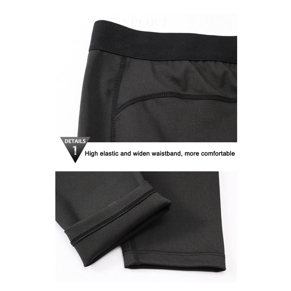 Men's Compression Pants Pocket Baselayer Cool Dry Ankle Leggings Active Tights Compression & Base Layers
