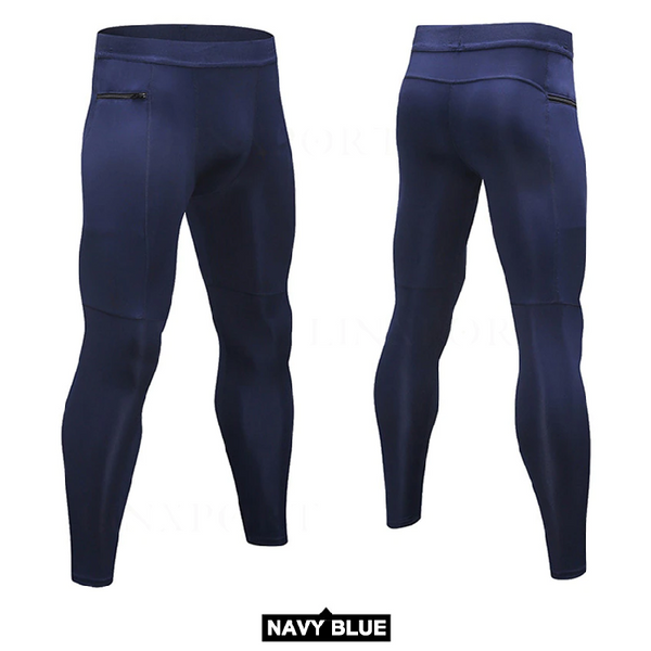 Men's Compression Pants Pocket Baselayer Cool Dry Ankle Leggings Active Tights Compression & Base Layers