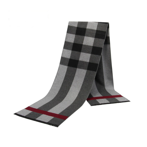 Men's Scarf Warm And Thicker Checkered Plaid Cotton In Autumn Winter Scarves