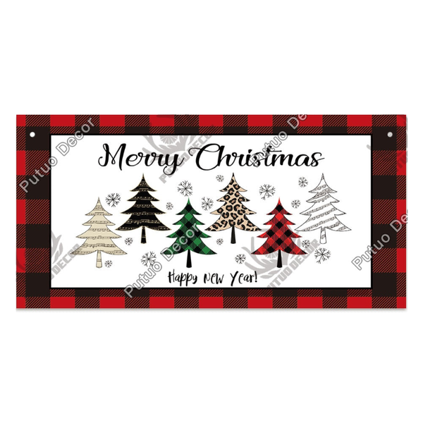 New Year Decoration Home Hanging Sign Door Christmas Tree Ornament Gift Plaques & Signs