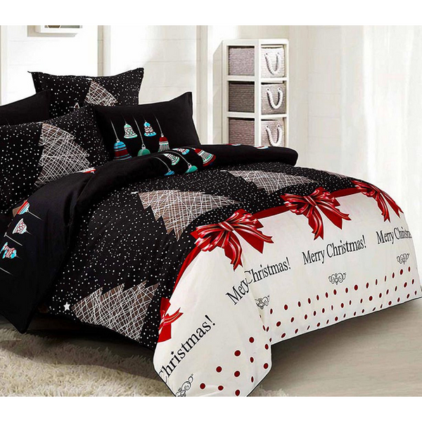 Fabric Fantastic Merry Double Sizechristmas Quilt/Duvet Cover Set Quilt Covers