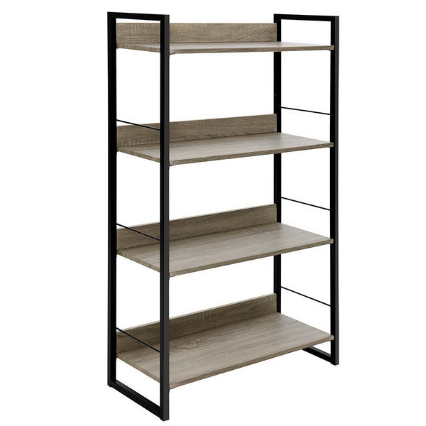 Artiss Book Shelf Display Shelves Corner Wall Wood Metal Stand Hollow Storage Bookshelves