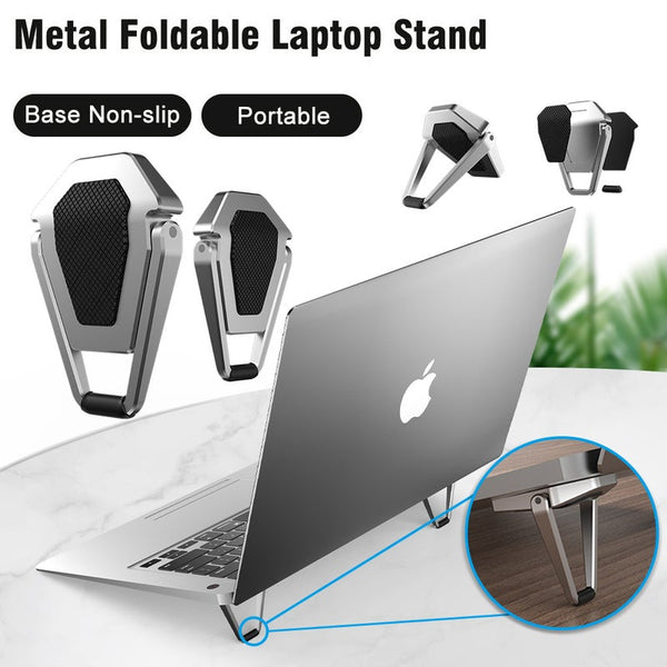Metal Foldable Laptop Stand Base Non Slip Desktop Notebook Holder Cooling Bracket For Macbook Pro Air Dell Accessories Stands Holders & Car Mounts