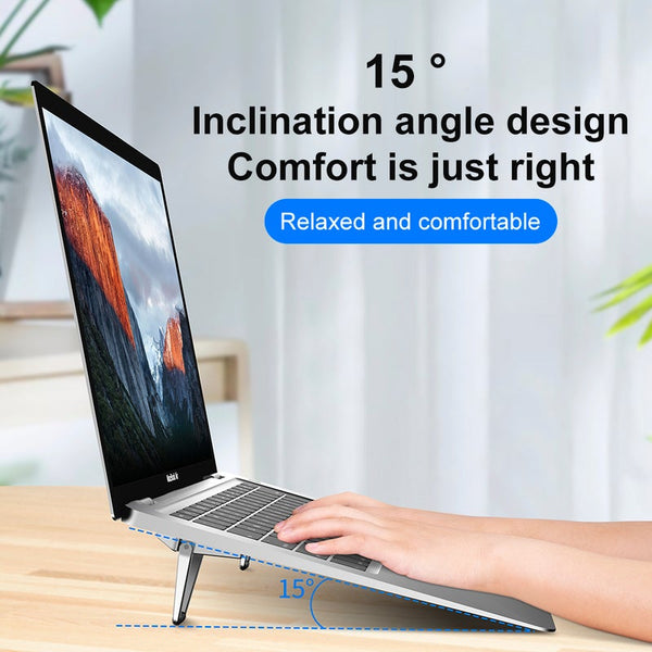 Metal Foldable Laptop Stand Base Non Slip Desktop Notebook Holder Cooling Bracket For Macbook Pro Air Dell Accessories Stands Holders & Car Mounts