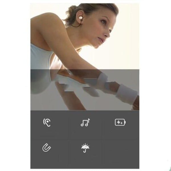 Metal Sports Bluetooth Headphone Wireless Earphone Black Headsets