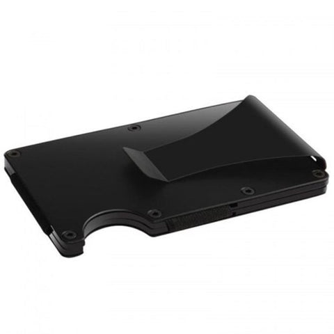 Metal Stainless Steel Anti Degaussing Credit Card Holder Money Bag Case Black Wallets