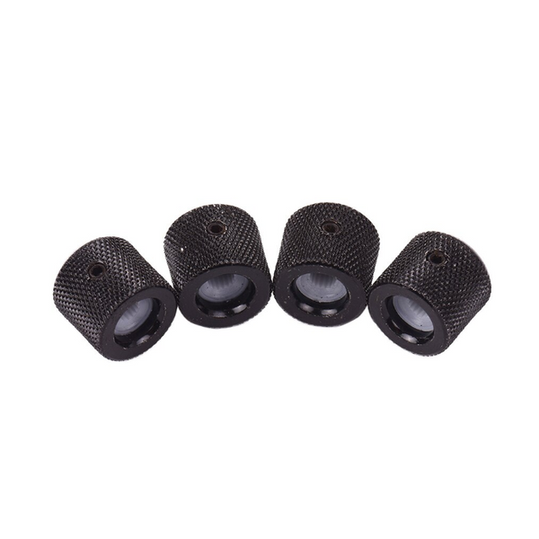 4Pcs Electric Guitar Volume Control Dome Knobs Black Guitar Parts
